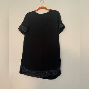 H&M Elegant Black Mini Dress with Rhinestone Accents, size 10 (US)